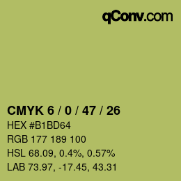 Color code: CMYK 6 / 0 / 47 / 26 | qconv.com