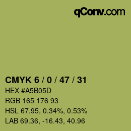Color code: CMYK 6 / 0 / 47 / 31 | qconv.com