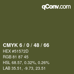 Color code: CMYK 6 / 0 / 48 / 66 | qconv.com