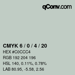 Color code: CMYK 6 / 0 / 4 / 20 | qconv.com