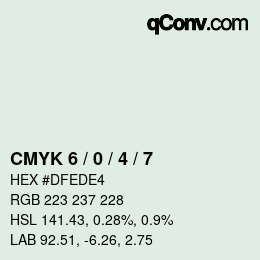 Color code: CMYK 6 / 0 / 4 / 7 | qconv.com