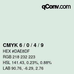 Color code: CMYK 6 / 0 / 4 / 9 | qconv.com