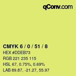 Color code: CMYK 6 / 0 / 51 / 8 | qconv.com