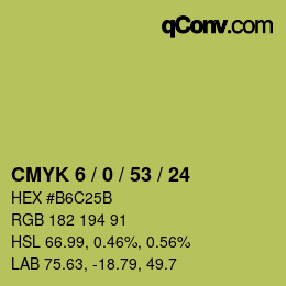 Color code: CMYK 6 / 0 / 53 / 24 | qconv.com