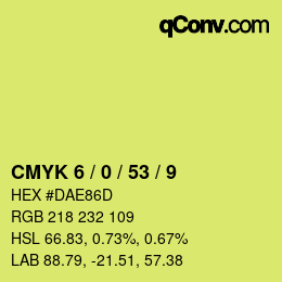 Color code: CMYK 6 / 0 / 53 / 9 | qconv.com