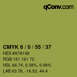 カラーコード: CMYK 6 / 0 / 55 / 37 | qconv.com