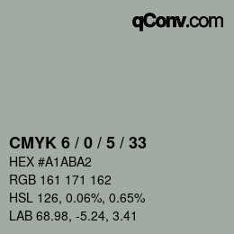 Color code: CMYK 6 / 0 / 5 / 33 | qconv.com