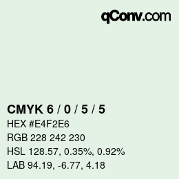 Color code: CMYK 6 / 0 / 5 / 5 | qconv.com