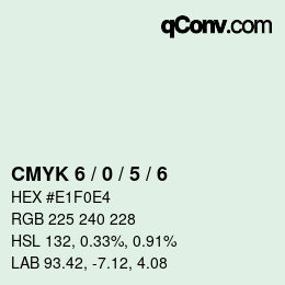 カラーコード: CMYK 6 / 0 / 5 / 6 | qconv.com