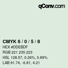 Color code: CMYK 6 / 0 / 5 / 8 | qconv.com