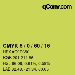 カラーコード: CMYK 6 / 0 / 60 / 16 | qconv.com