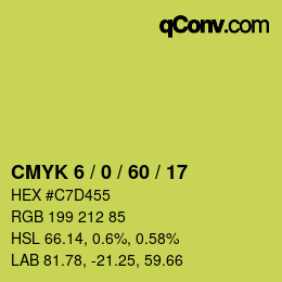 Color code: CMYK 6 / 0 / 60 / 17 | qconv.com