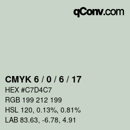 カラーコード: CMYK 6 / 0 / 6 / 17 | qconv.com