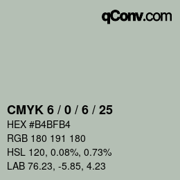 Color code: CMYK 6 / 0 / 6 / 25 | qconv.com