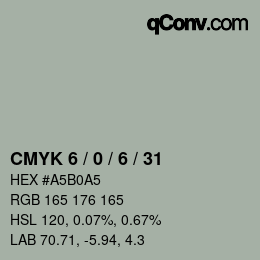 Color code: CMYK 6 / 0 / 6 / 31 | qconv.com