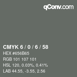 カラーコード: CMYK 6 / 0 / 6 / 58 | qconv.com