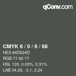 Color code: CMYK 6 / 0 / 6 / 68 | qconv.com