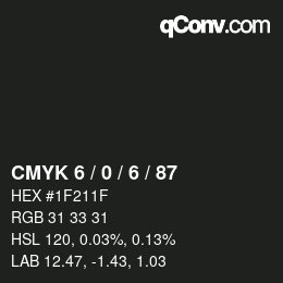 カラーコード: CMYK 6 / 0 / 6 / 87 | qconv.com