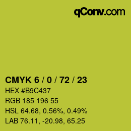 Color code: CMYK 6 / 0 / 72 / 23 | qconv.com