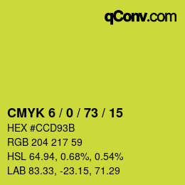 Código de color: CMYK 6 / 0 / 73 / 15 | qconv.com