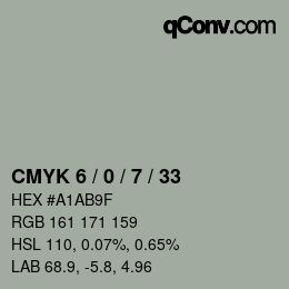 Color code: CMYK 6 / 0 / 7 / 33 | qconv.com