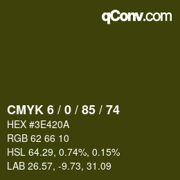 Color code: CMYK 6 / 0 / 85 / 74 | qconv.com