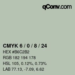 Color code: CMYK 6 / 0 / 8 / 24 | qconv.com