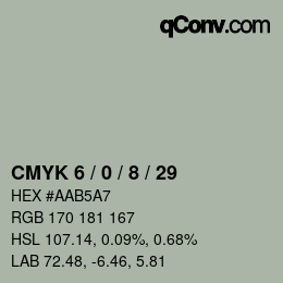 カラーコード: CMYK 6 / 0 / 8 / 29 | qconv.com