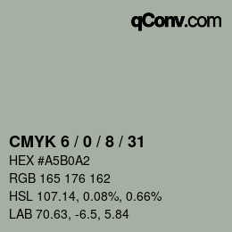 Color code: CMYK 6 / 0 / 8 / 31 | qconv.com