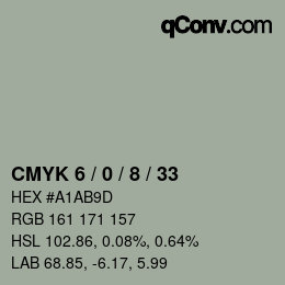 Color code: CMYK 6 / 0 / 8 / 33 | qconv.com