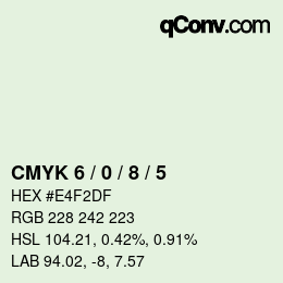 Código de color: CMYK 6 / 0 / 8 / 5 | qconv.com