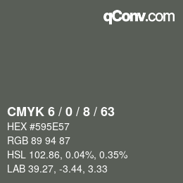 カラーコード: CMYK 6 / 0 / 8 / 63 | qconv.com