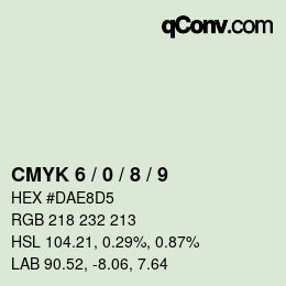 カラーコード: CMYK 6 / 0 / 8 / 9 | qconv.com