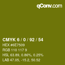 カラーコード: CMYK 6 / 0 / 92 / 54 | qconv.com