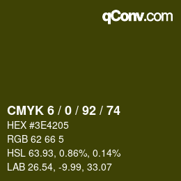 カラーコード: CMYK 6 / 0 / 92 / 74 | qconv.com