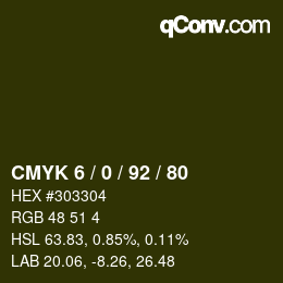 カラーコード: CMYK 6 / 0 / 92 / 80 | qconv.com