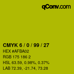 Color code: CMYK 6 / 0 / 99 / 27 | qconv.com