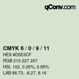 カラーコード: CMYK 6 / 0 / 9 / 11 | qconv.com