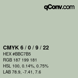 Color code: CMYK 6 / 0 / 9 / 22 | qconv.com