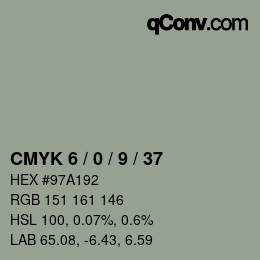 Color code: CMYK 6 / 0 / 9 / 37 | qconv.com