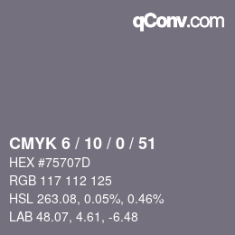 Color code: CMYK 6 / 10 / 0 / 51 | qconv.com