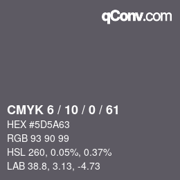 Color code: CMYK 6 / 10 / 0 / 61 | qconv.com