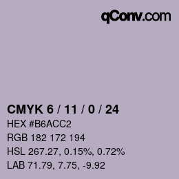 Color code: CMYK 6 / 11 / 0 / 24 | qconv.com