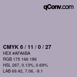 カラーコード: CMYK 6 / 11 / 0 / 27 | qconv.com