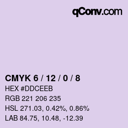 カラーコード: CMYK 6 / 12 / 0 / 8 | qconv.com