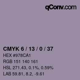 Color code: CMYK 6 / 13 / 0 / 37 | qconv.com