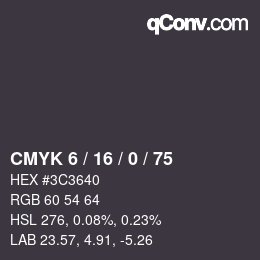 Color code: CMYK 6 / 16 / 0 / 75 | qconv.com