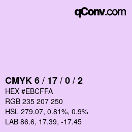 Color code: CMYK 6 / 17 / 0 / 2 | qconv.com