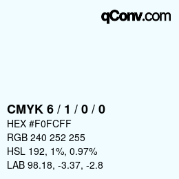 Color code: CMYK 6 / 1 / 0 / 0 | qconv.com