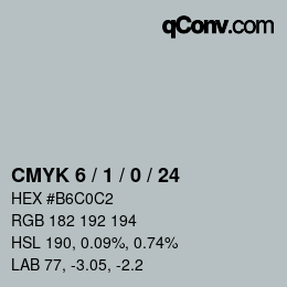 Color code: CMYK 6 / 1 / 0 / 24 | qconv.com